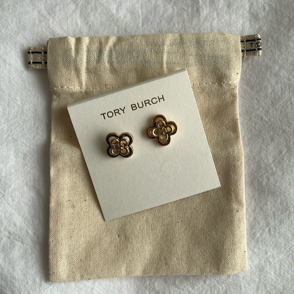 KIRA CLOVER STACKED STUD Tory Burch